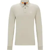 BOSS para hombre. 50507704 Polo Slim Fit Passerby beige (M), Casual, Algodón, Manga larga, outlet 2026.