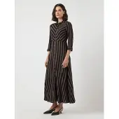 Y.A.S Vestido camisero 'YASSavanna' marrón / negro