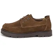 Birkenstock para hombre. 1031885 Zapatos de Piel Highwood Moc (Ajuste Regular) marrón (41), Plano, Ante, Cordones, Casual, outle