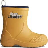 Liewood Botas de lluvia 'Aston' azafrán / greige / negro