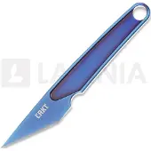 CRKT HangTi Kiridashi 7065 Blue Titanium Nitride Titanium, cuchillo de cuello, Richard Rogers design