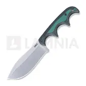 CRKT Minimalist Nessmuk 2376 Stonewashed D2, Green Black Micarta, cuchillo de cuello, Alan Folts design