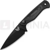 Benchmade Cuchillo Dacian Magnacut Black Cerakote, black canvas micarta, molded sheath