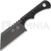 Tops knives Ivie IV-01, 1095 Tungsten Cerakote, Black Canvas Micarta, cuchillo de cuello, diseño de Cody Ivie