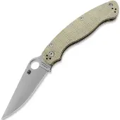 Spyderco Navaja Military 2 Cru-Wear, Brown Canvas Micarta