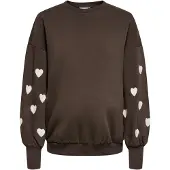 ONLY Maternity Sudadera 'OLMMacy' marrón / blanco