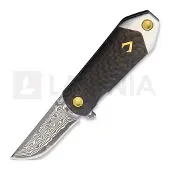 V Nives Navaja KillaBite Damascus, carbon fiber