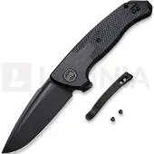 We Knife Navaja Press Check, drop point, negro