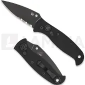Spyderco Navaja Autonomy 2, negro, hoja dentada