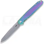 CRKT Navaja Facet Damascus, Iridescent