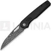 CIVIVI Navaja Guile, Damascus, Black Canvas Micarta