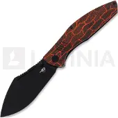 Bestech Navaja Lockness - Blackwash - G10, negro, naranja