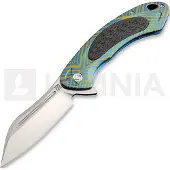 Artisan Cutlery Navaja Immortal Framelock CPM S35VN, blue/gold