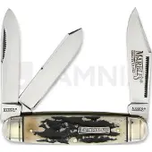 Marbles Navaja Black Stag Cattleman Whittler