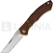 Komoran Navaja Brown Linen Micarta