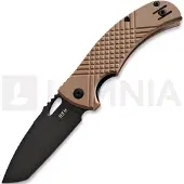 MKM Knives Navaja Ciras - Black Top Shield - G10, coyote tan