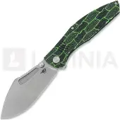 Bestech Navaja Lockness - Stonewash - G10, negro, verde