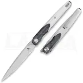 Bestechman Navaja Lanza - Satin + Stonewash - G10, negro, blanco