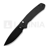 CJRB Navaja Pyrite Button Lock Black Black Blade