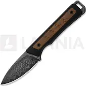 Kizer Cutlery Cuchillo Whiskey Jack Damascus, Black G-10 & Mkuruti