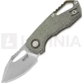 MKM Knives Navaja Isonzo M390 Clip Point, green canvas micarta