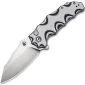 CIVIVI Navaja Natterjack, Milled White & Black G10, Satin