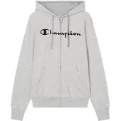 Champion Sudadera con cremallera gris moteado / negro