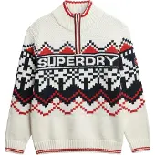 Superdry Jersey Con Media Cremallera Intarsia