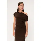 VIVEH Columbine Dress Mocha Talla: 42 | Vestidos Maxi Outlet | Mujer