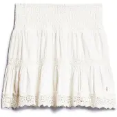 Superdry para mujer. W7210324A Minifalda Ibiza blanco (M), Casual, Algodón, outlet 2026.
