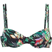Venice beach Top de bikini esmeralda / lila / naranja / negro
