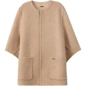 GOBI Cashmere Jersey 'Patch Pocket Cashmere Poncho Jacket' beige