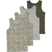 Name it Camiseta térmica gris moteado / pino / verde pastel