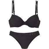 LASCANA Bikini oro / negro