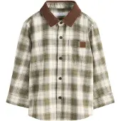 Next Camisa chocolate / verde / verde pastel / blanco lana