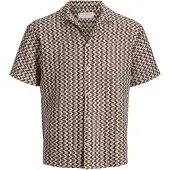 Jack & Jones Camisa 'JORMONTAUK' rojo vino / blanco