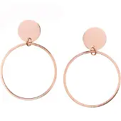 Hey Happiness Pendientes 'Kreis' oro rosa