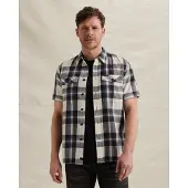PME Legend Camisa 'Shirt with check pattern and chest pockets' azul