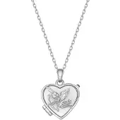 Hey Happiness Cadena 'Cupid Heart Locket' plata