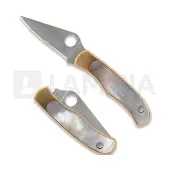 Spyderco Navaja Bug Nickel Silver Abalone