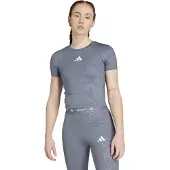 Adidas Performance Techfit Printed T-shirt Onix Talla: XS | Tops Deportivos Outlet | Mujer
