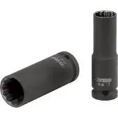 Ks Tools , llave de vaso de 1/2", de 12 caras, de alta resistencia, de longitud extendida