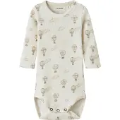 Name it Pijama entero/body 'NBNGavo' crema / brocado / gris oscuro