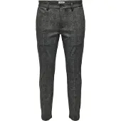Only & Sons Pantalón chino 'Mark' gris / negro moteado