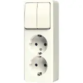 JUNG Enchufe doble SCHUKO, 16A, 250V, blanco, serie 625 A (625A)