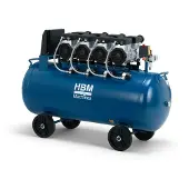 HBM compresor de aire sin aceite silencioso, 200 litros, 8 bar, 4 CV