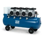 HBM compresor de aire sin aceite, 200 litros, 8 bar, 8 CV, 400V