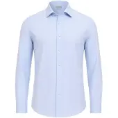 Michael Kors Camisa de negocios 'COTTON LINEN SLIM SHIRT' azul claro