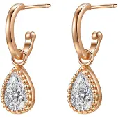 Hey Happiness Pendientes 'April Birthstone' oro rosa