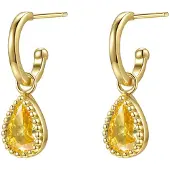 Hey Happiness Pendientes 'November Birthstone' oro